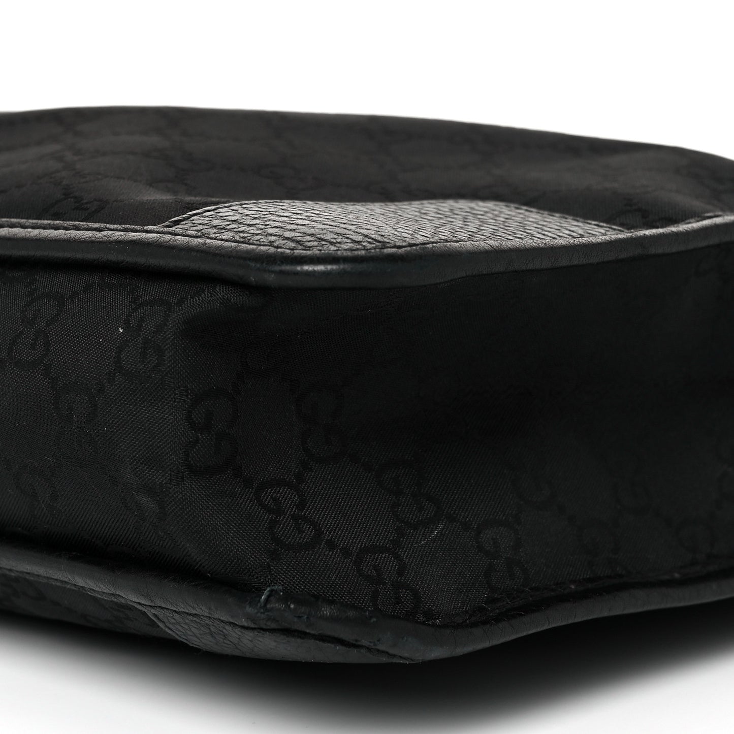 Nylon Monogram Shoulder Bag Black