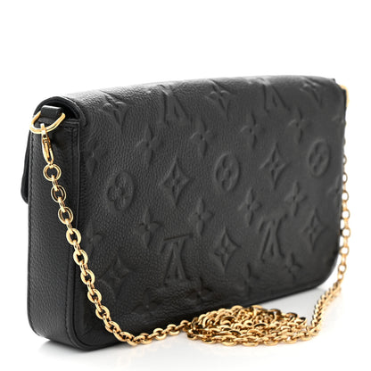 Louis Vuitton Empreinte Pochette Felicie Chain Wallet Black 4 of 11