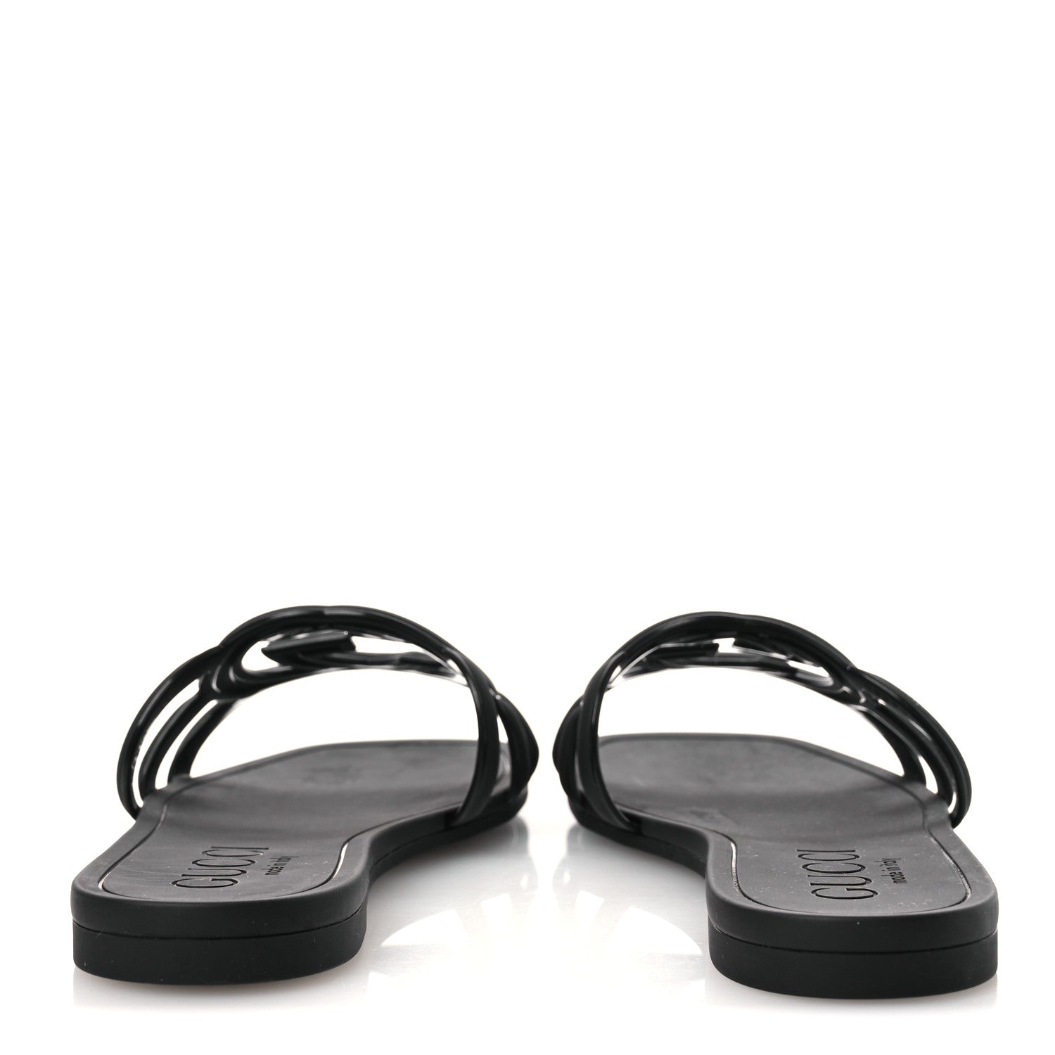 Gucci Rubber Interlocking G Womens Slide Sandals 36 Black 36 Black 6 of 13