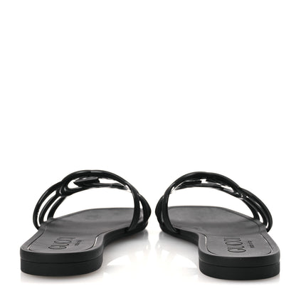 Gucci Rubber Interlocking G Womens Slide Sandals 36 Black 36 Black 6 of 13