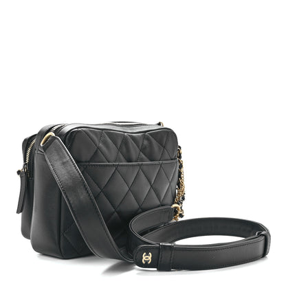 Chanel Calfskin Quilted Small Camera Case Black 3 of 12
