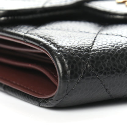 Chanel Caviar Quilted Compact Flap Wallet Black 7 of 8
