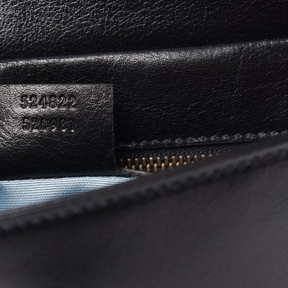 Gucci Calfskin Diagonal GG Medium Thiara Double Envelope Shoulder Bag Emerald Green Black 7 of 11