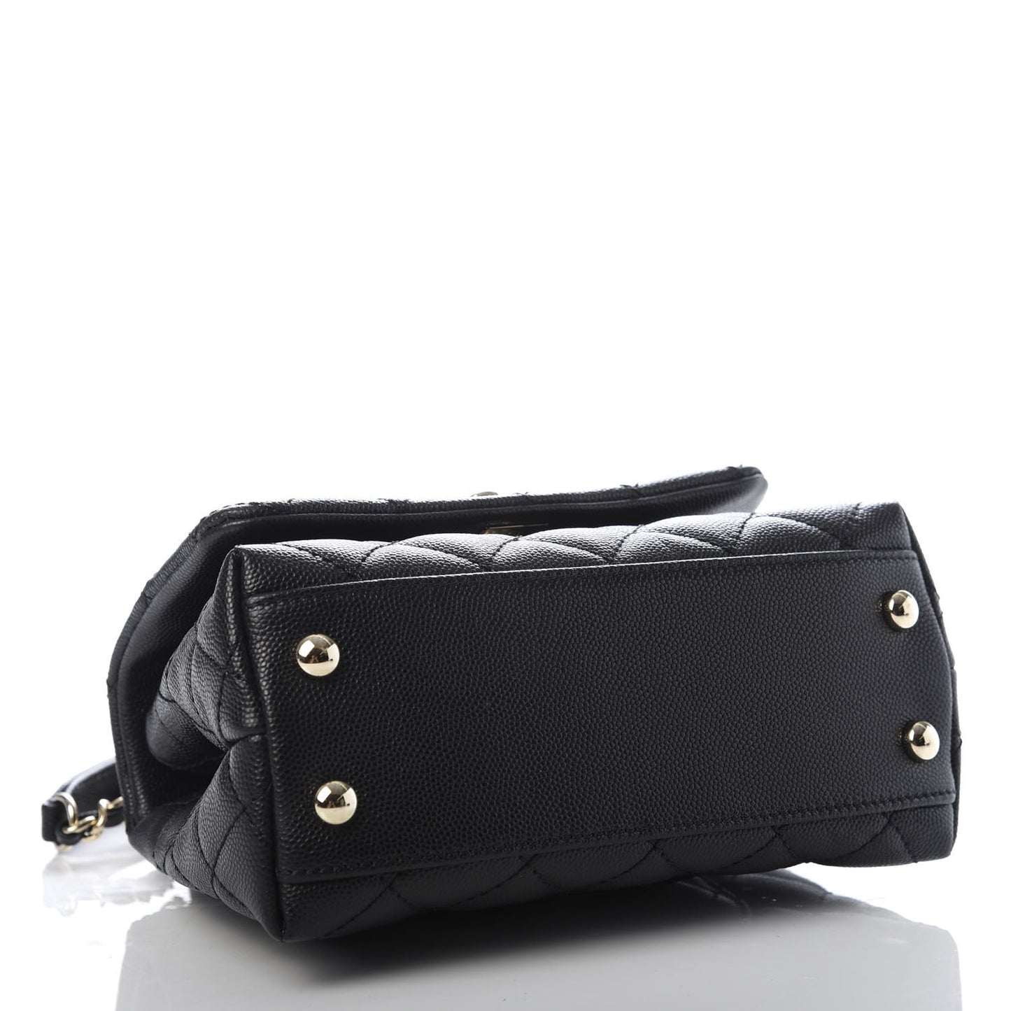 Caviar Quilted Extra Mini Coco Handle Flap Black