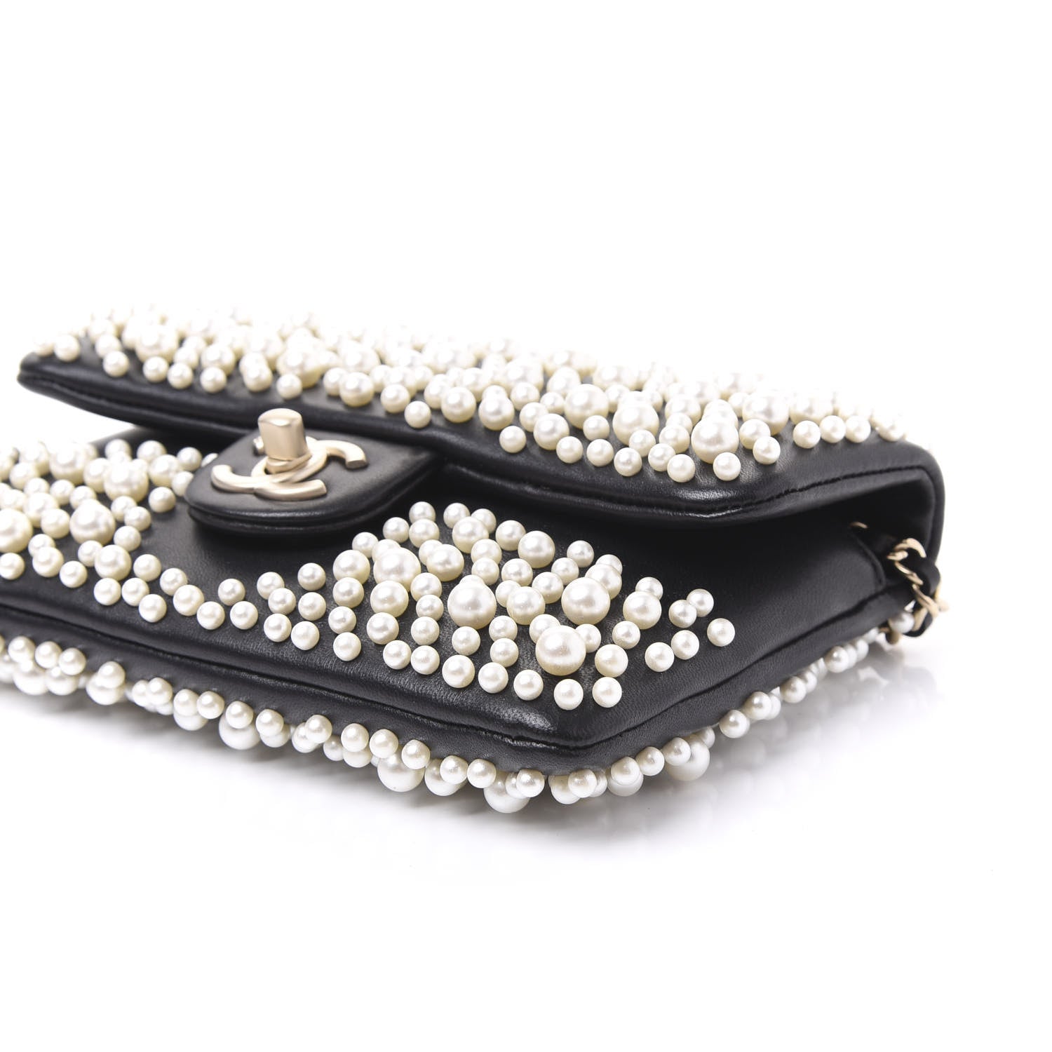 Chanel Lambskin Quilted Pearly Flap White 8 of 10