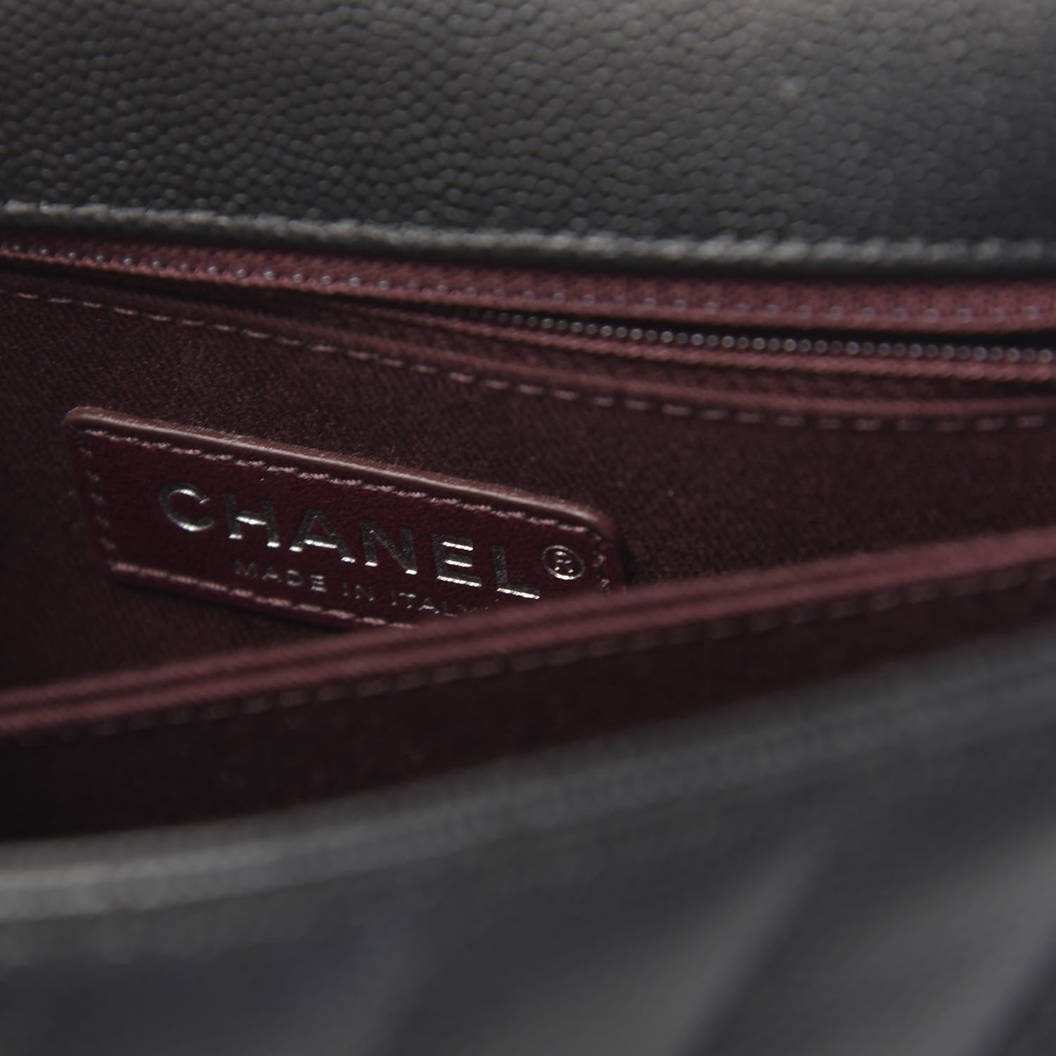 Chanel Caviar Chevron Quilted Mini Coco Handle Flap Black 7 of 11