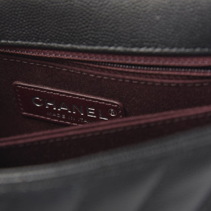 Chanel Caviar Chevron Quilted Mini Coco Handle Flap Black 7 of 11