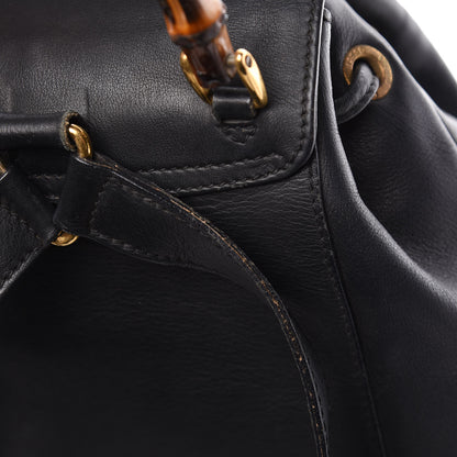 Gucci Calfskin Bamboo Backpack Black 16 of 17