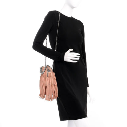 Stella McCartney Shaggy Deer Fringe Tiny Falabella Tote Powder 2 of 9