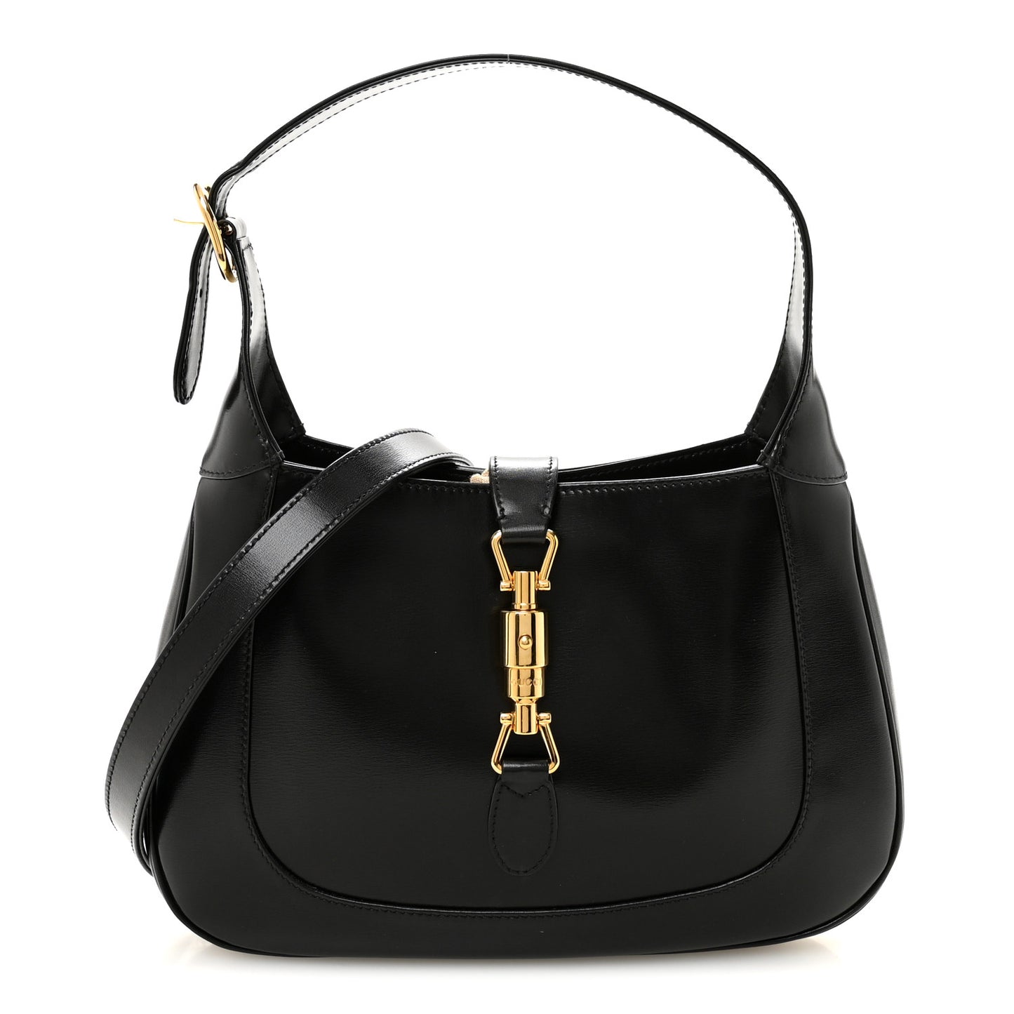 Boarded Dyana Lux Calfskin Small Jackie 1961 Hobo Black