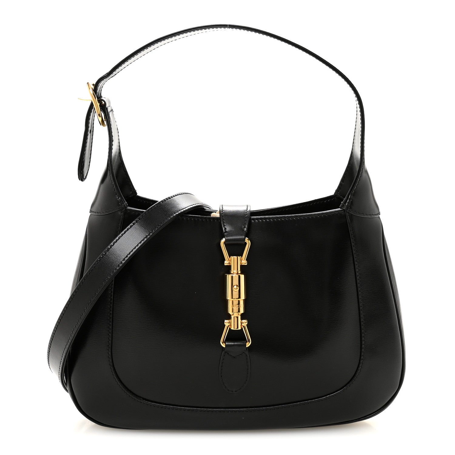 Gucci Boarded Dyana Lux Calfskin Small Jackie 1961 Hobo Black 1 of 10