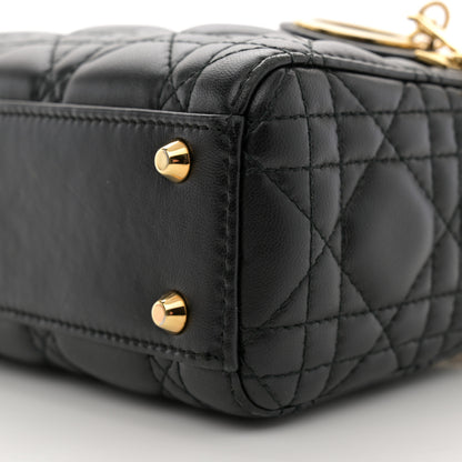 Christian Dior Lambskin Cannage Mini Lady Dior Black 10 of 12