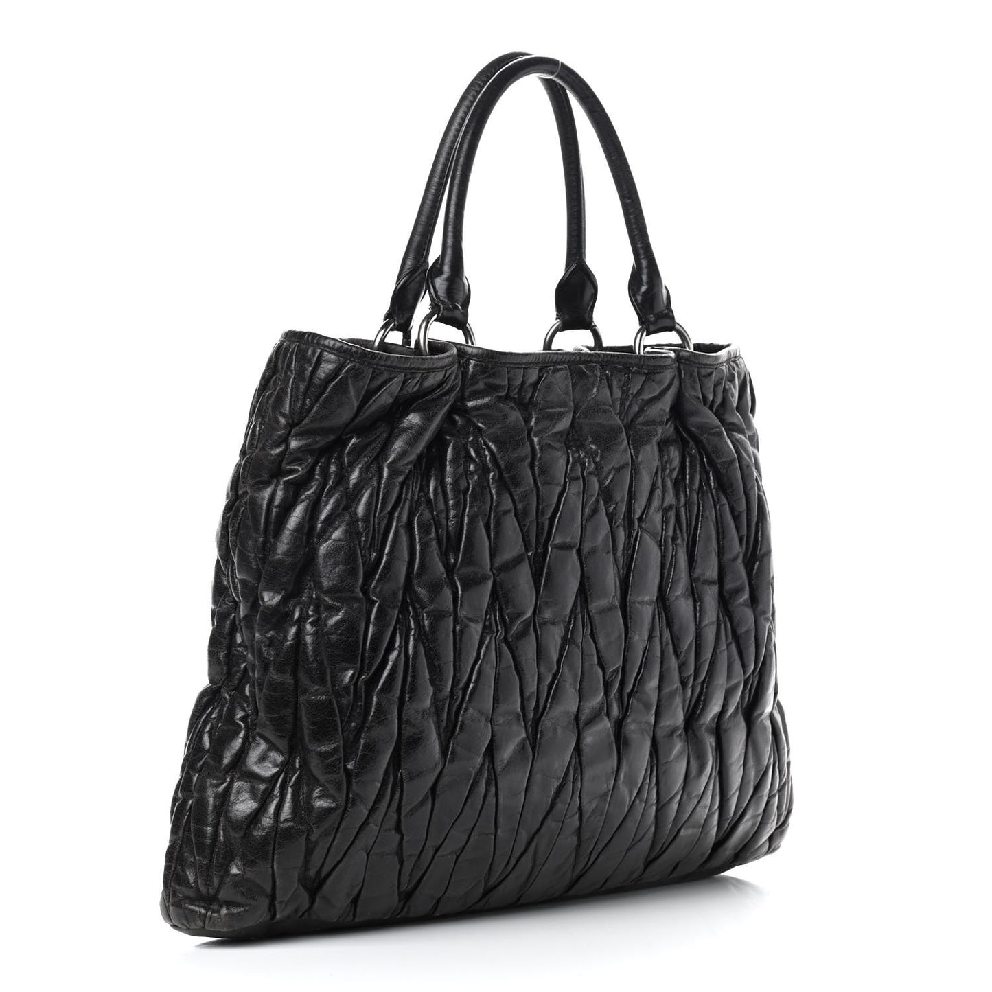 Nappa Matelasse Tote Black