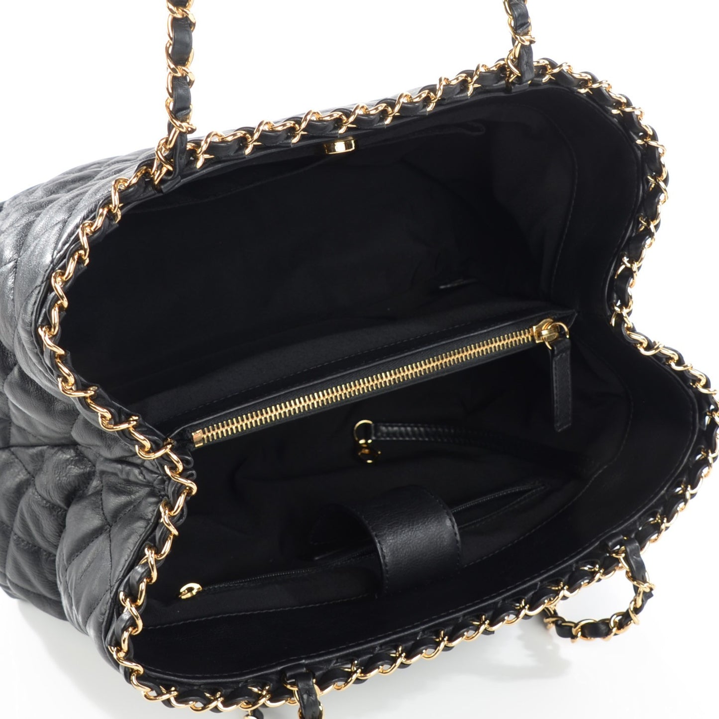 Calfskin Small Chain Me Tote Black