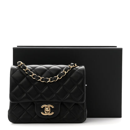 Chanel Lambskin Quilted Mini Square Flap Black 11 of 11