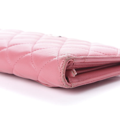 Chanel Lambskin Quilted Yen Wallet Pink 8 of 8