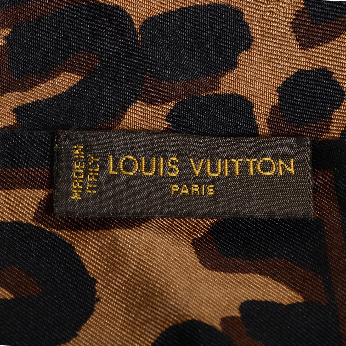 Silk Leopard Bandeau Scarf Marron