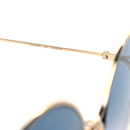 Gucci Round Pearl Tip Sunglasses GG0253S Gold 6 of 8
