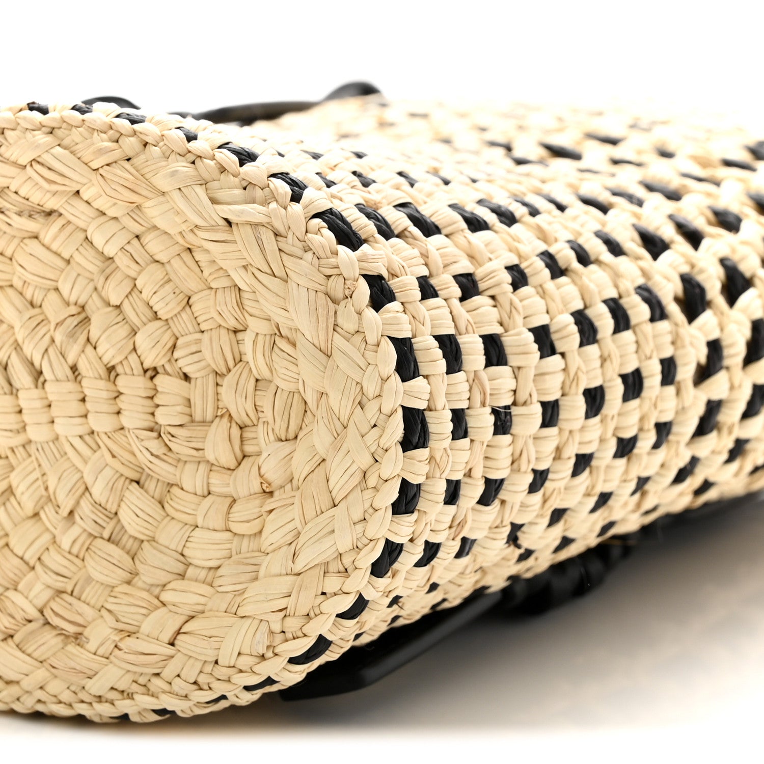 Loewe Calfskin Raffia Paulas Ibiza Bucket Bag Natural Black 10 of 10