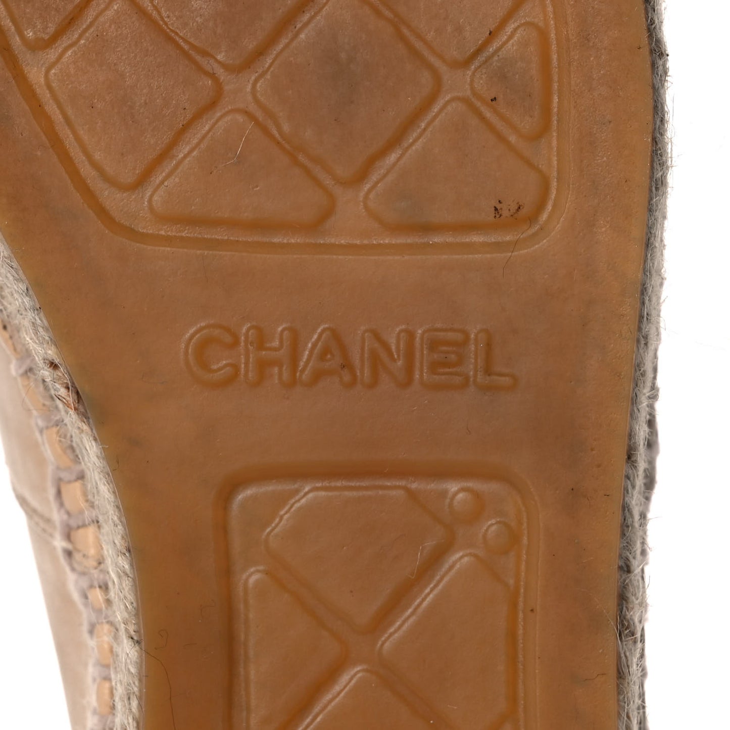 Lambskin CC Espadrilles 39 Beige Black