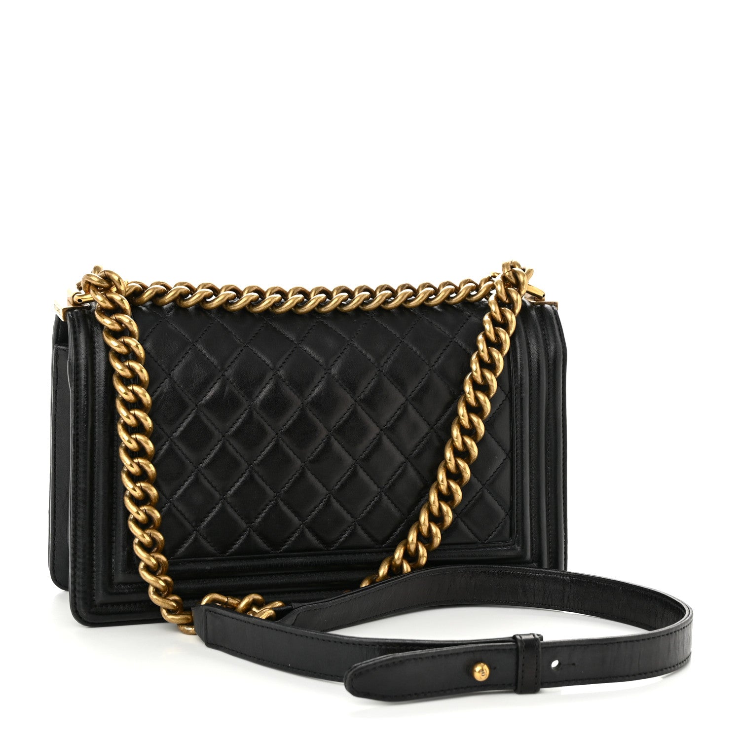 Chanel Calfskin Quilted Medium Boy Flap Black 3 of 12