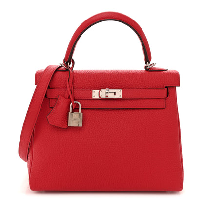 Hermes Togo Kelly Retourne 25 Rouge de Coeur 1 of 13