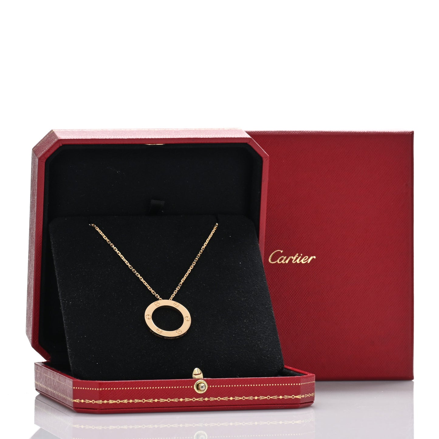 18K Yellow Gold LOVE Pendant Necklace