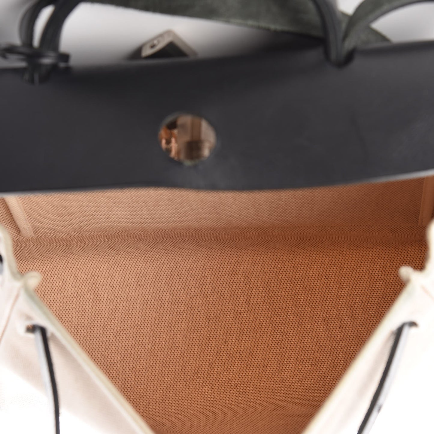 Toile Vache Calfskin Herbag 30 PM Natural Black