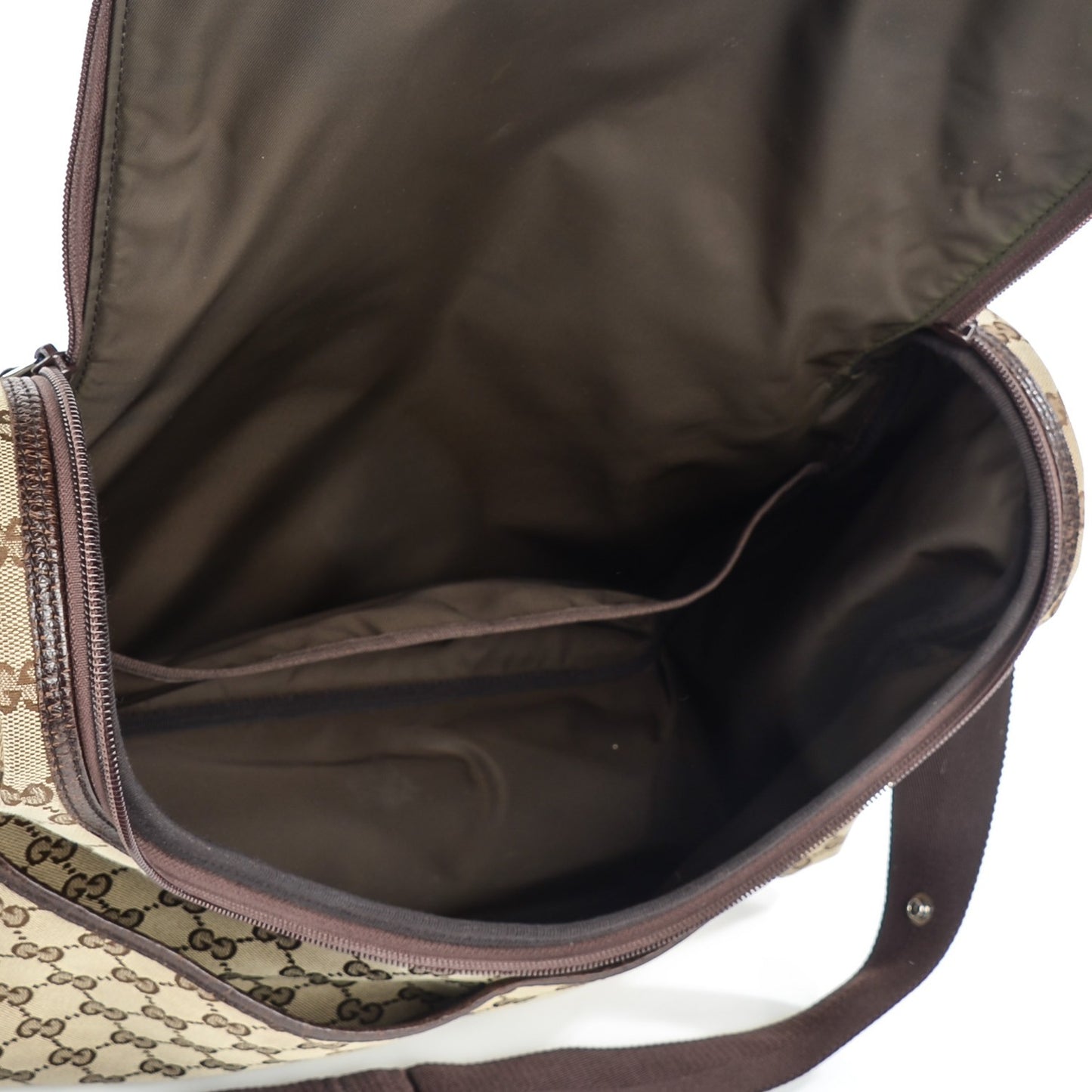Monogram Natural Pigskin Large Diaper Bag Beige Ebony Cocoa Dark Chocolate