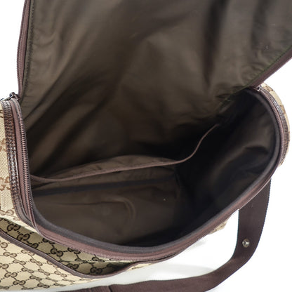 Gucci Monogram Natural Pigskin Large Diaper Bag Beige Ebony Cocoa Dark Chocolate 5 of 7