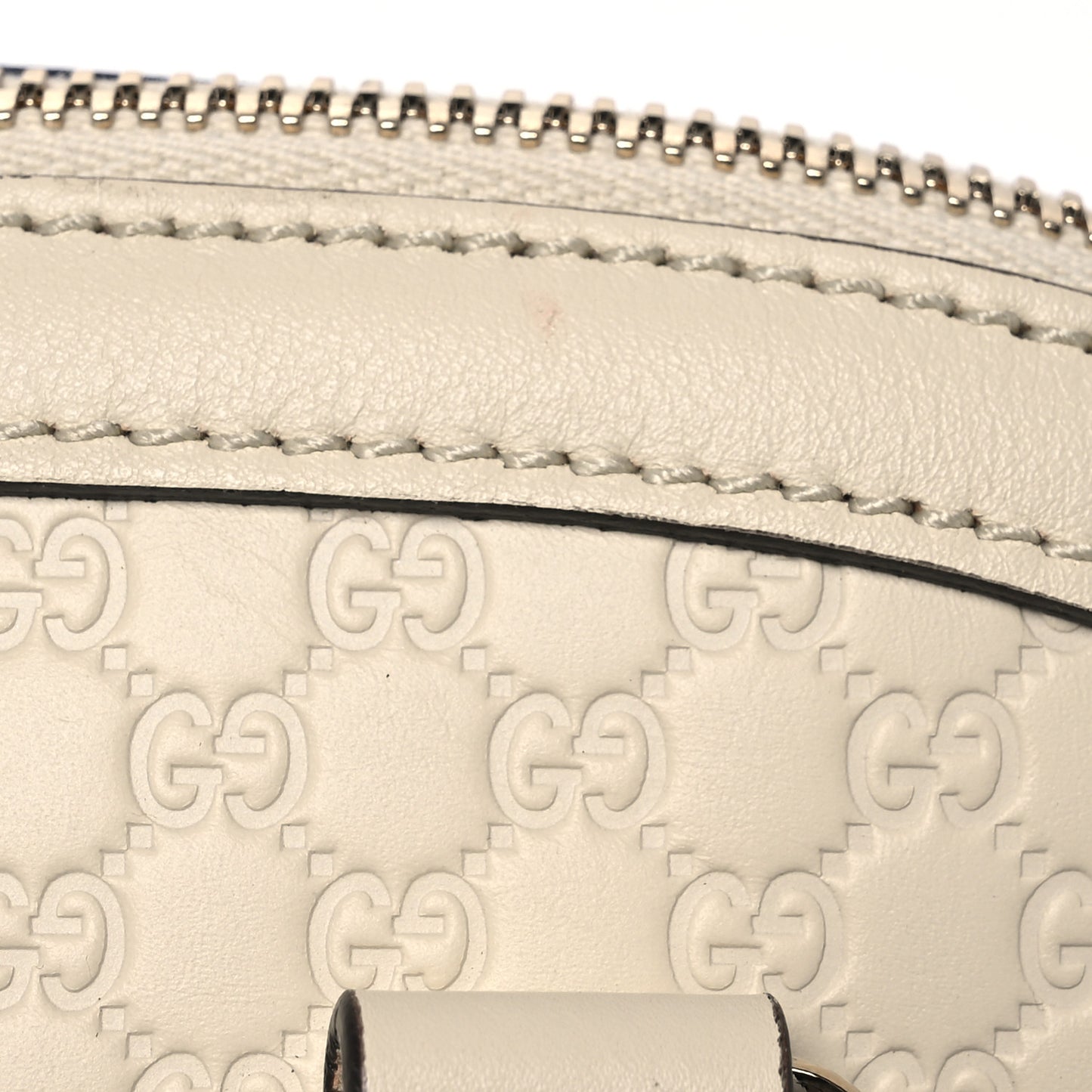Soft Microguccissima Medium Dome Bag Ivoire