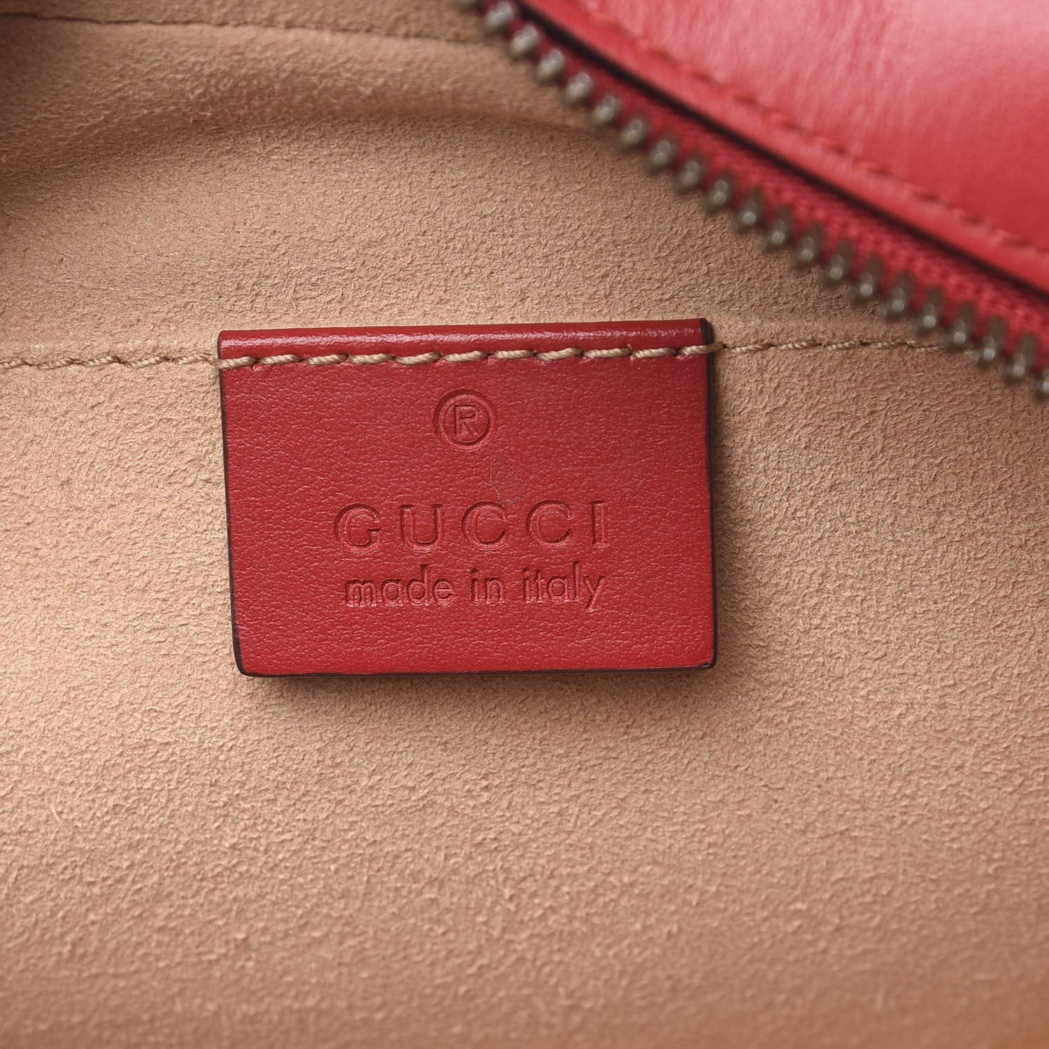 Gucci Calfskin Matelasse Small GG Marmont Chain Shoulder Bag Hibiscus Red 6 of 10