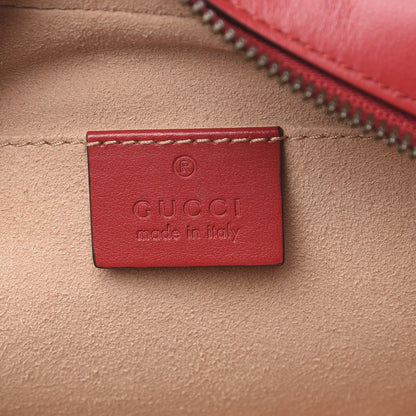 Gucci Calfskin Matelasse Small GG Marmont Chain Shoulder Bag Hibiscus Red 6 of 10