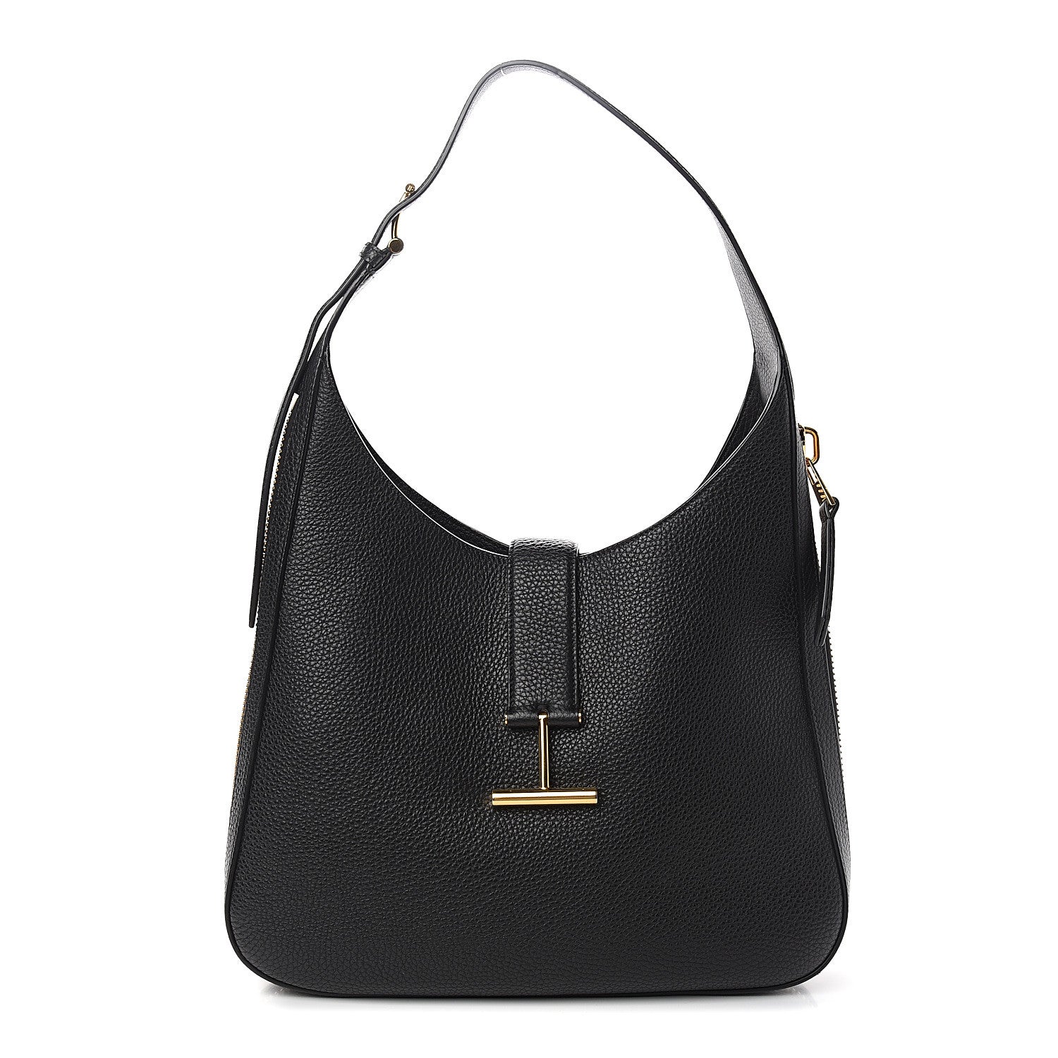 Tom Ford Grained Calfskin Tara Hobo Black 1 of 10