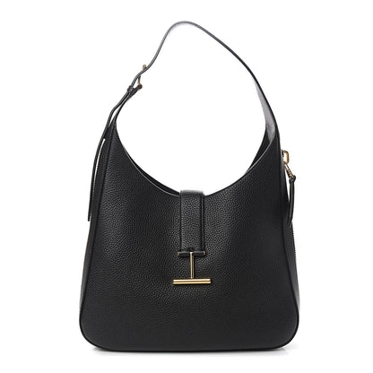Tom Ford Grained Calfskin Tara Hobo Black 1 of 10