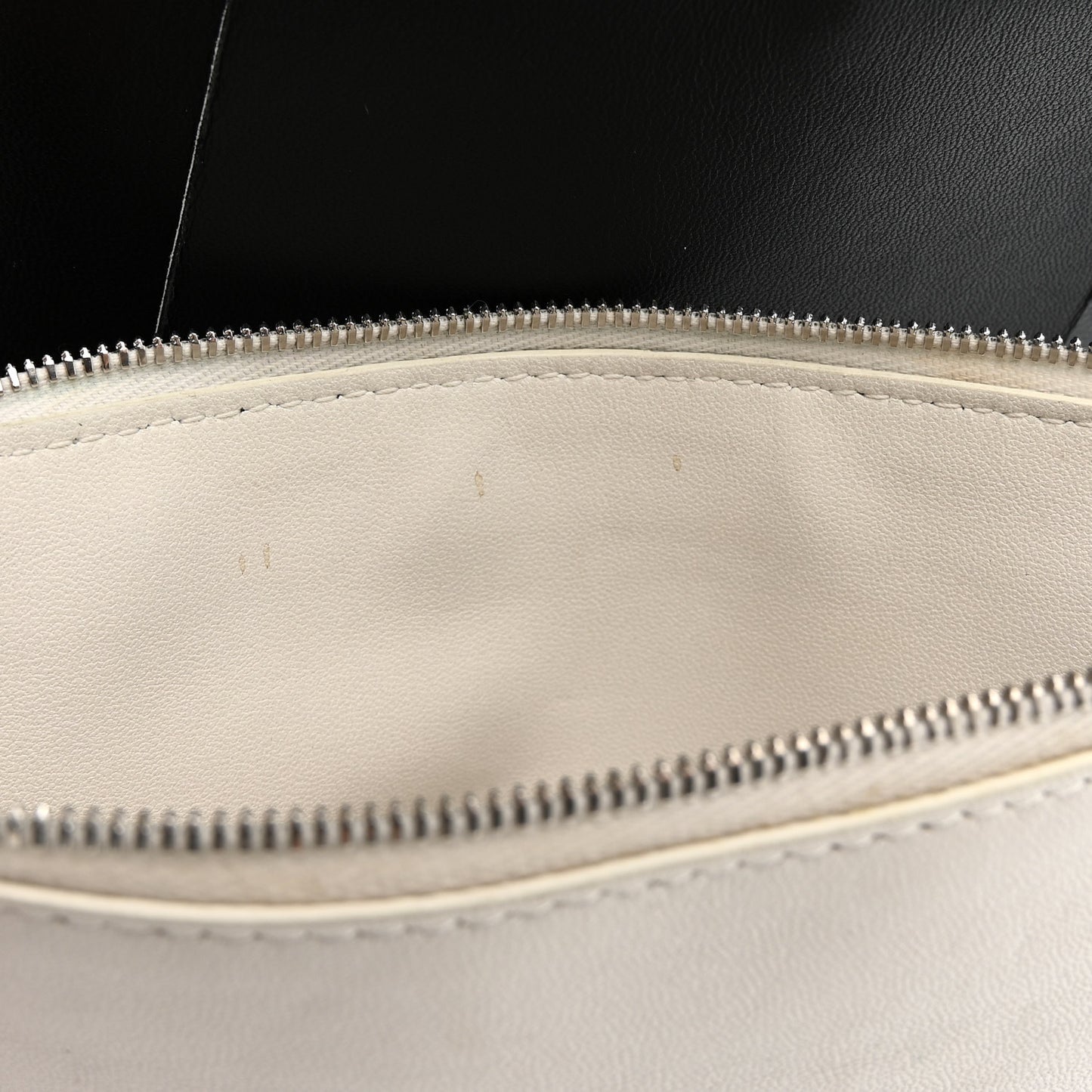 Nappa Maxi Intrecciato Small Arco Tote Black White