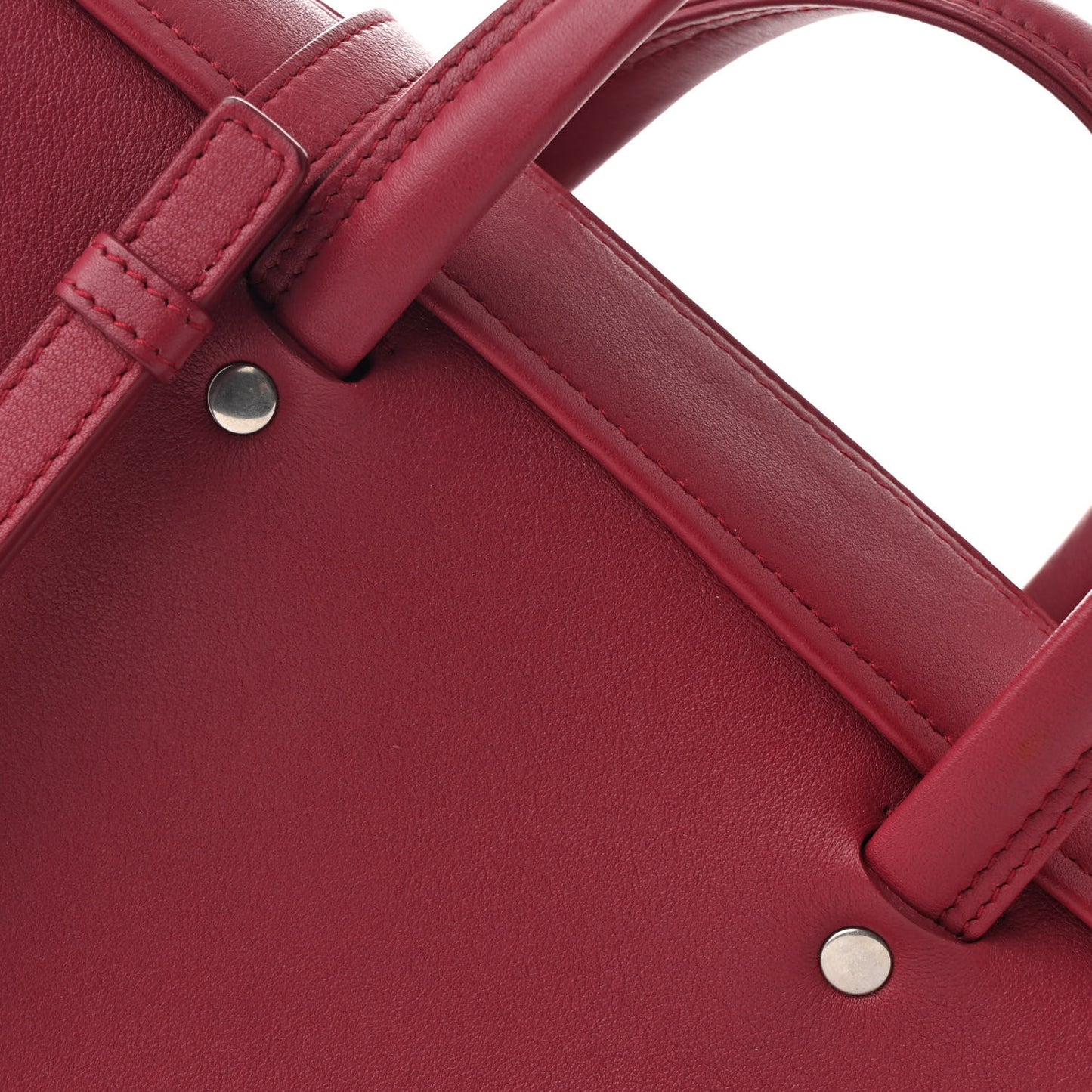 Shiny Day Calfskin S Triangle Duffle Rouge Grenat