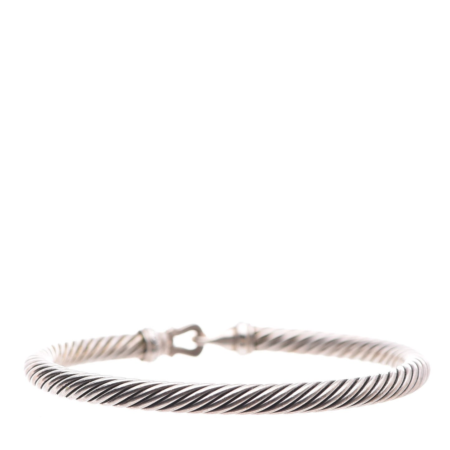 Sterling Silver Diamond 5mm Cable Buckle Bracelet