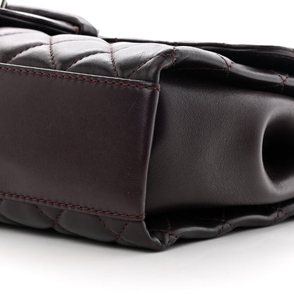 Chanel Lambskin Quilted Jumbo Coco Loop Flap Burgundy 10 of 14