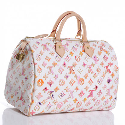 Louis Vuitton Watercolor Aquarelle Speedy 35 White 3 of 8