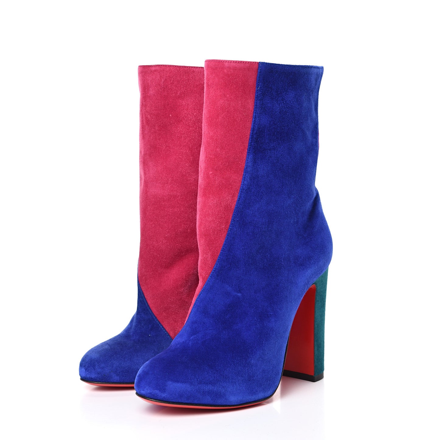 Veau Velours Botty Double 100 Ankle Boots 36 Azulejo