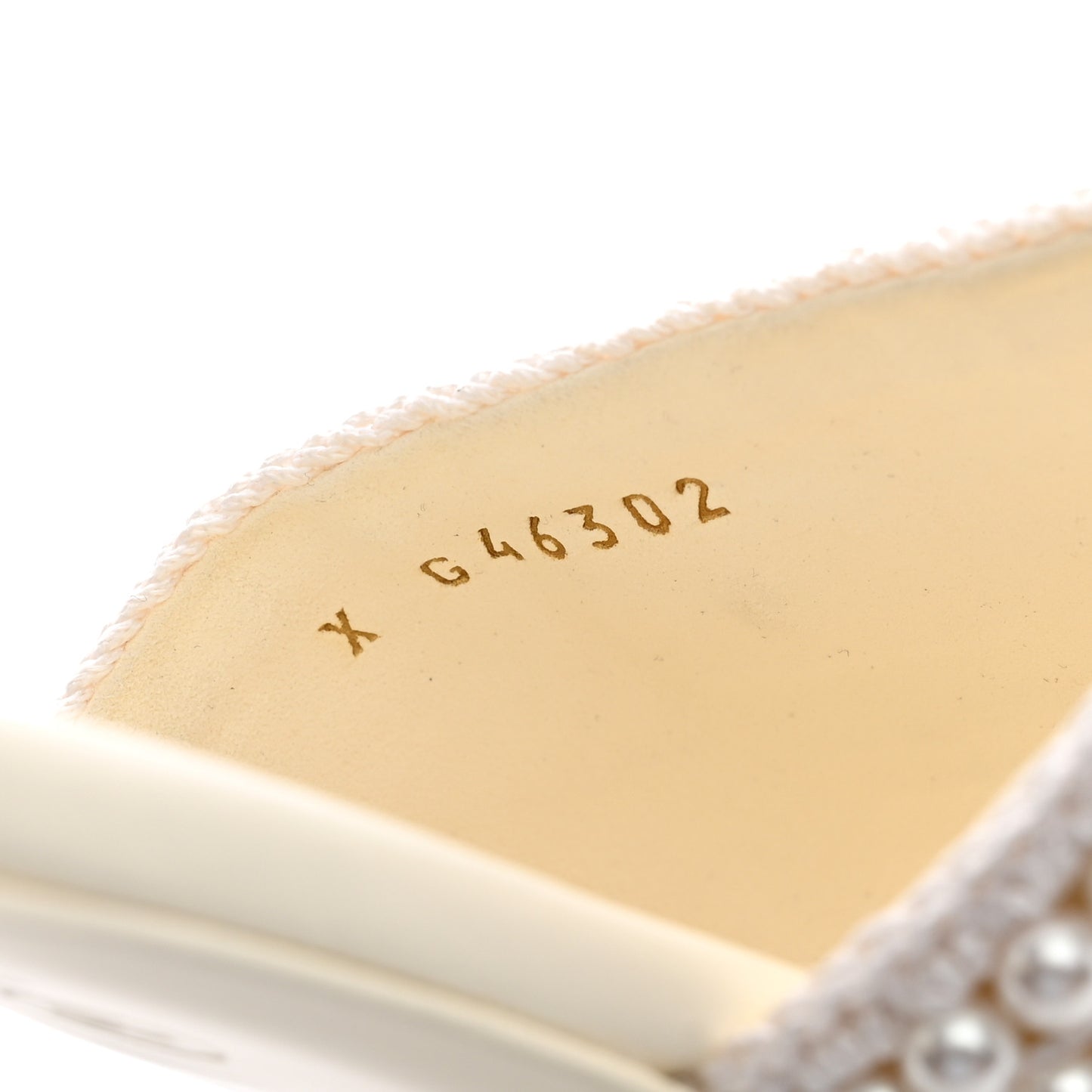 Pearl Crystal CC Mules Sandals 37.5 Ivory