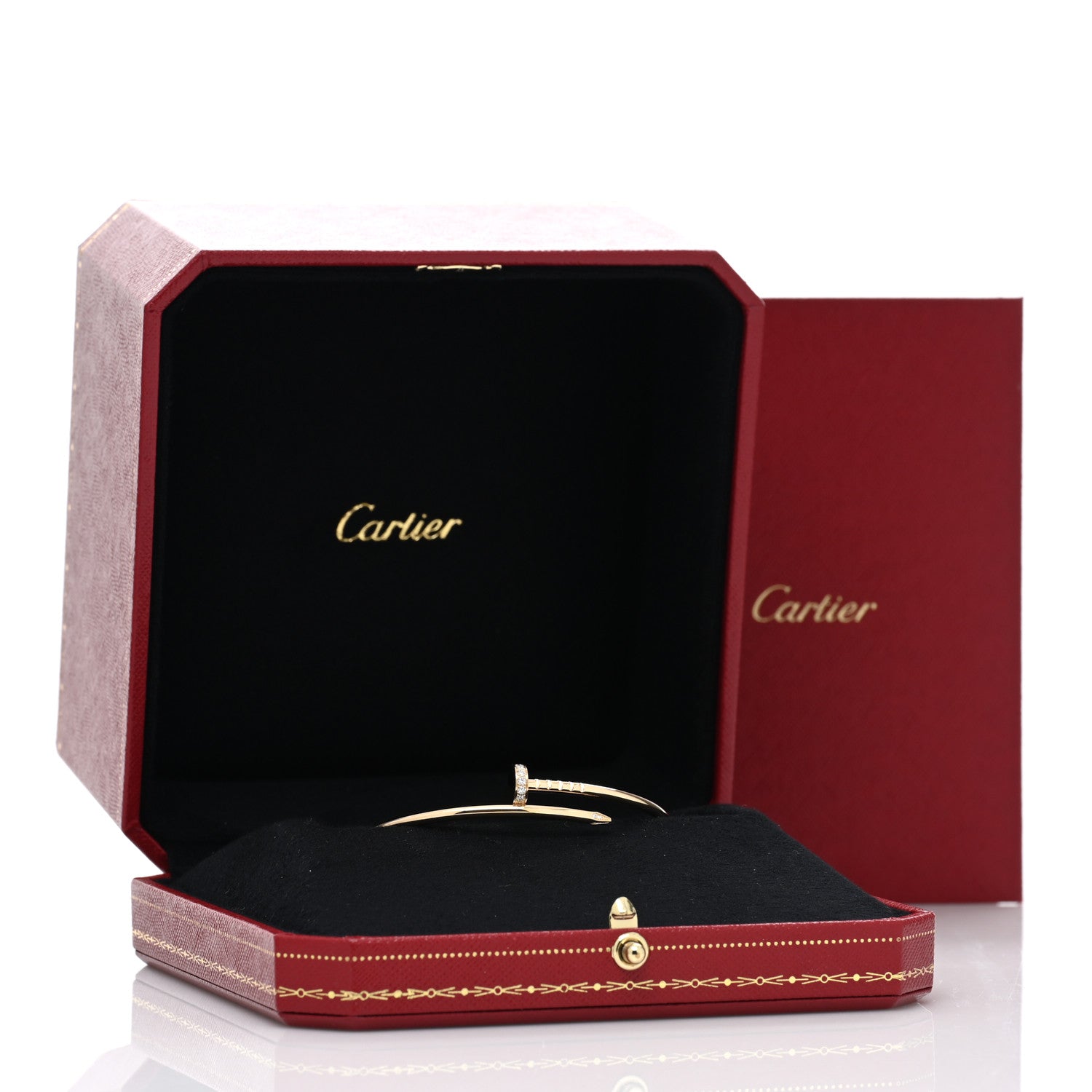 Cartier 18K Yellow Gold Diamond Small Juste Un Clou Bracelet 16 4 of 4