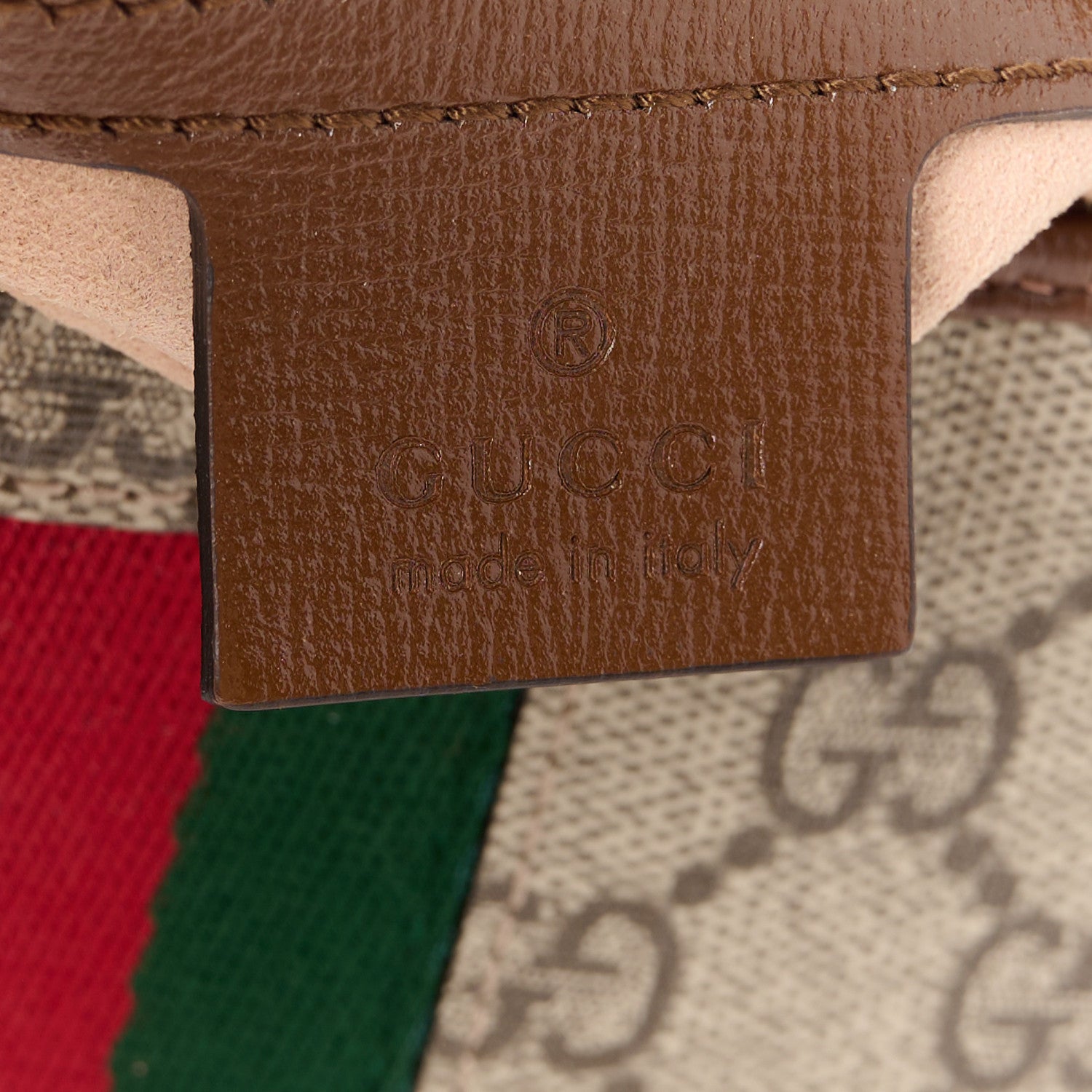 Gucci GG Supreme Monogram Azalea Calfskin Web Small Jackie 1961 Hobo Beige Ebony Brown Sugar 6 of 11