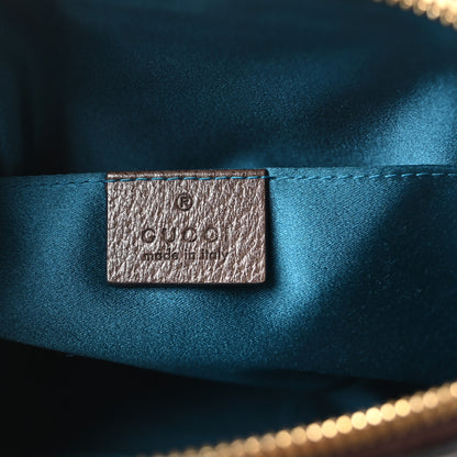 Gucci GG Supreme Monogram Textured Dollar Calfskin Web Small Ophidia Dome Shoulder Bag Beige Ebony New Acero 6 of 11