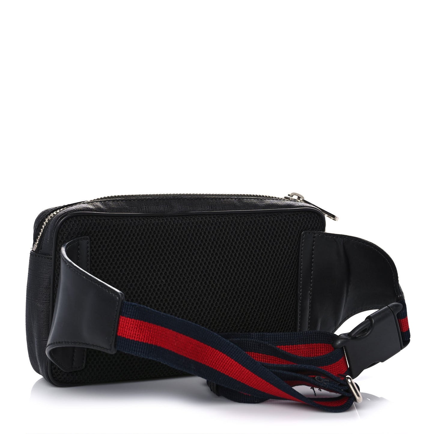 Soft GG Supreme Monogram Web Belt Bag Black Grey