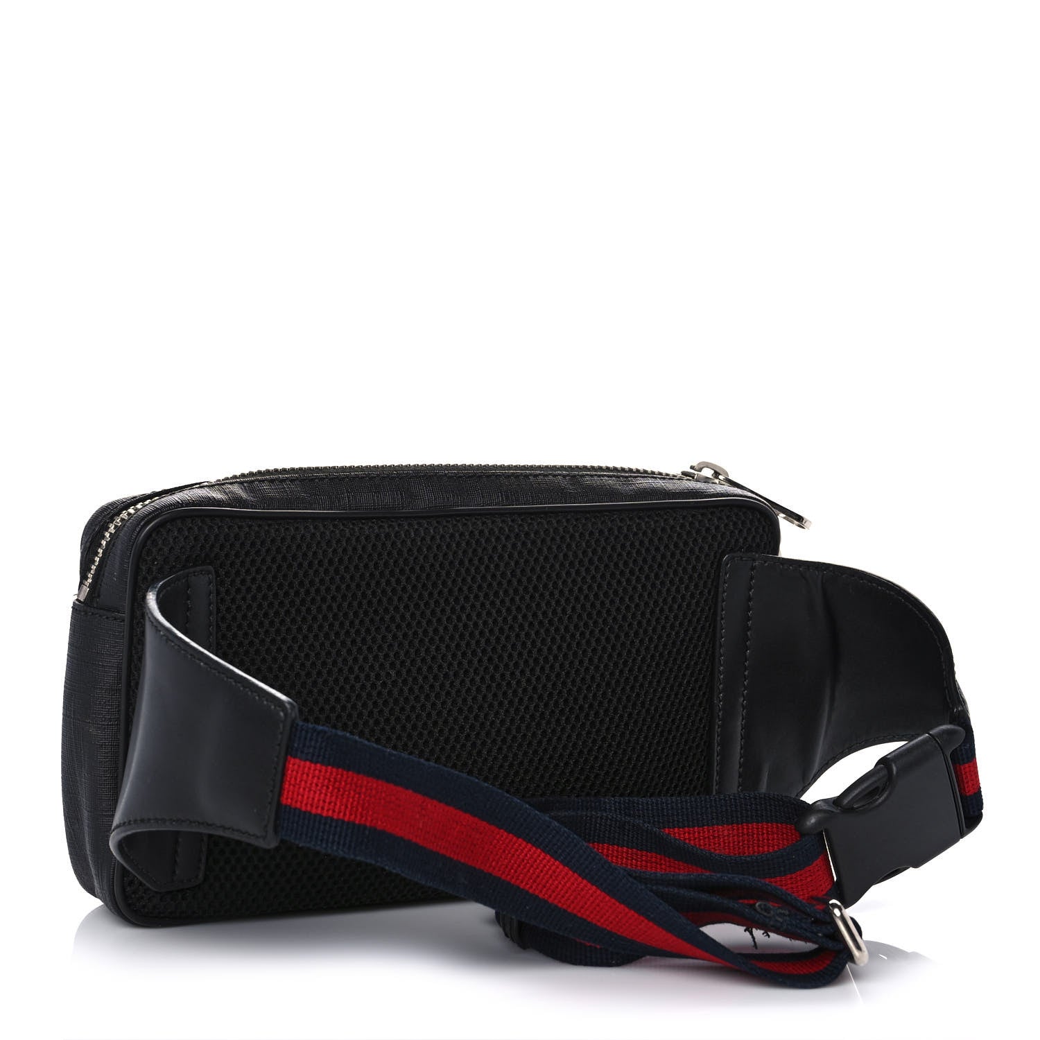 Gucci Soft GG Supreme Monogram Web Belt Bag Black Grey 3 of 14
