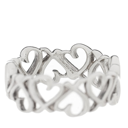 Tiffany Sterling Silver Paloma Picasso Loving Heart Band Ring 49 5 4 of 4