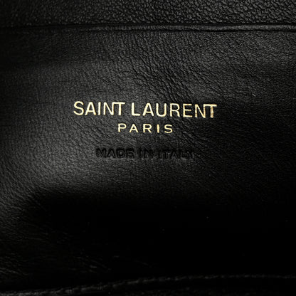 Saint Laurent Grain De Poudre Matelasse Monogram Mini Lou Camera Bag Dark Beige 6 of 12