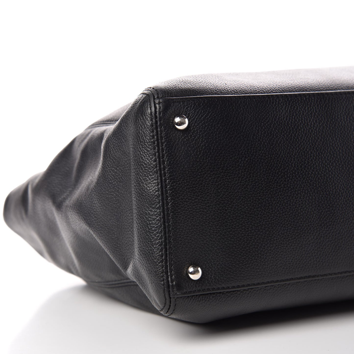 Calfskin Cerf Executive Shopper Tote Black